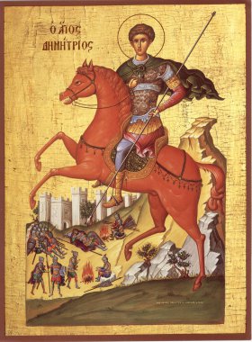 Ortodoks simgesi Saint Dmitry.
