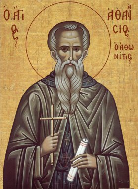 St. Athanasius 'un Ortodoks simgesi.