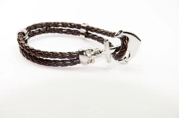 Crâne silhouette hommes bracelet — Photo