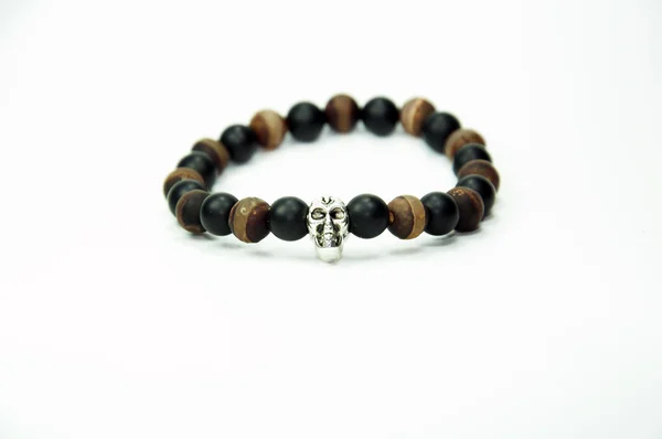 Crâne silhouette hommes bracelet — Photo