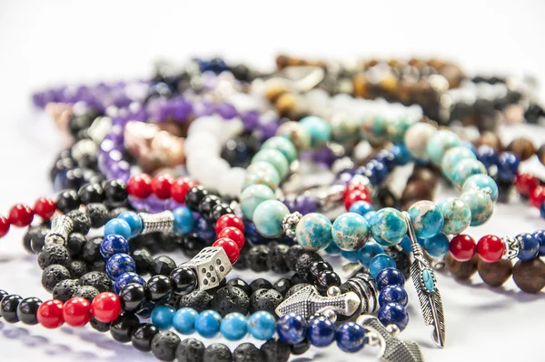 Colorful beads bracelets — Stock Photo, Image