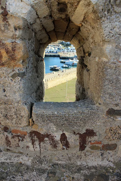 Window of Tenedos Castle — Stock Photo, Image