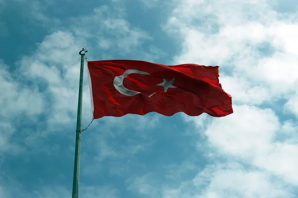 Türkische Flagge lizenzfreie Stockbilder