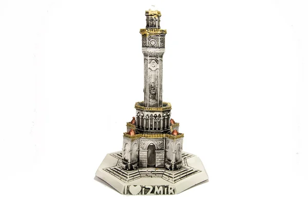 Modello in miniatura della torre dell'orologio di Izmir — Foto Stock