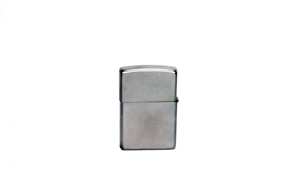 Silver metal zippo lighter — Stock Photo, Image