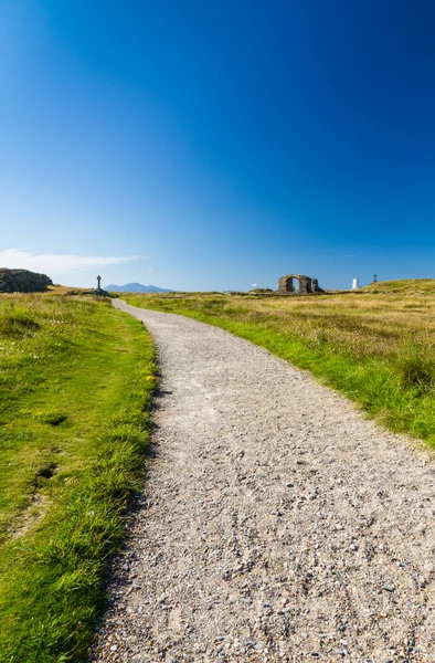 Sentiero sull'isola di Llanddwyn, Anglesey — Foto Stock
