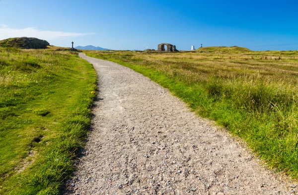 Sentiero sull'isola di Llanddwyn, Anglesey — Foto Stock