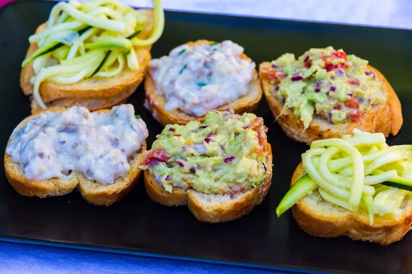 İtalyan Cicchetti İtalyan aperatifleri brad bruschetta gibi üzerinde