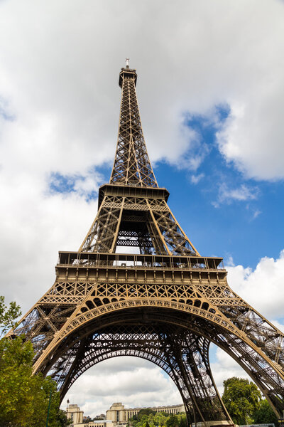 Eiffel Tower against skyline