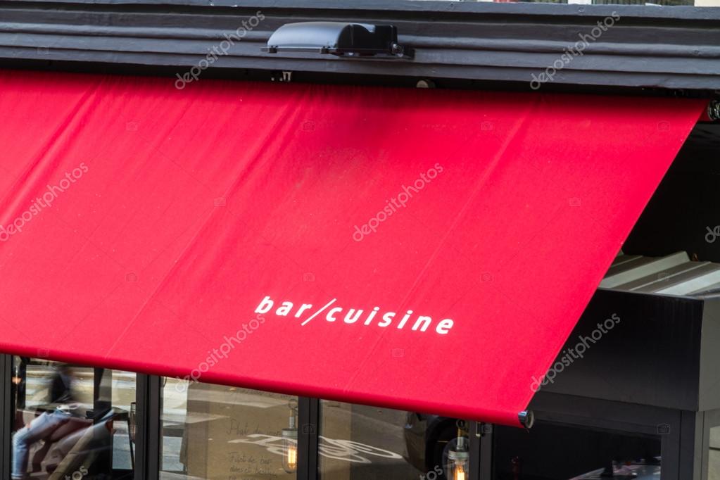Bar Küche auf rote Markise — Stockfoto © fatmanphoto #115764740 Bar Küche auf rote Markise — Stockfoto © fatmanphoto #115764740