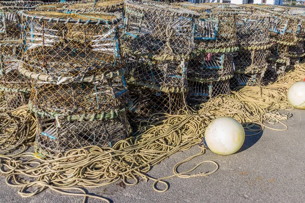 Stacked lobster nets — Stock Photo, Image