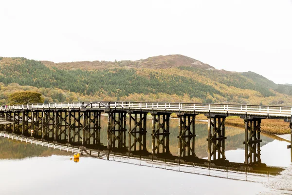 Ponte pedágio Penmaenpool, noite — Fotografia de Stock