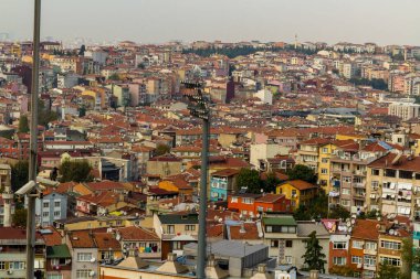 İstanbul, Türkiye 'de Stadyum Projektörü ile manzara.