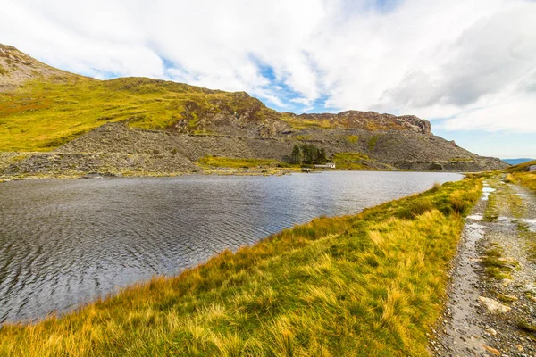 Blick Vom Cwmorthin Lake Hängenden Tal Cwmorthin Bleneau Ffestiniog Snowdonia — Stockfoto