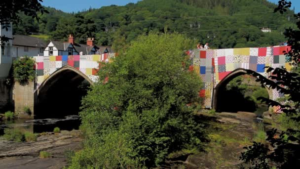 Llangollen Wales Hazi Ran 2021 Video Bridges Walls Duvar Olmayan — Stok video