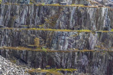 Taş ocağı galerileri, Unesco Dünya Mirası bölgesi. Arkaplan veya doku.