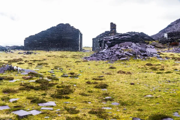 Kamieniołom Dinorwic Lub Dinorwig Slate Zrujnowane Budynki Teraz Unesco Światowego — Zdjęcie stockowe