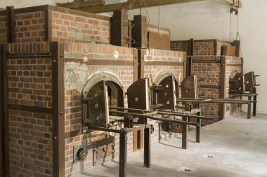 Cremation ovens today. Dachau Concentration Camp. clipart