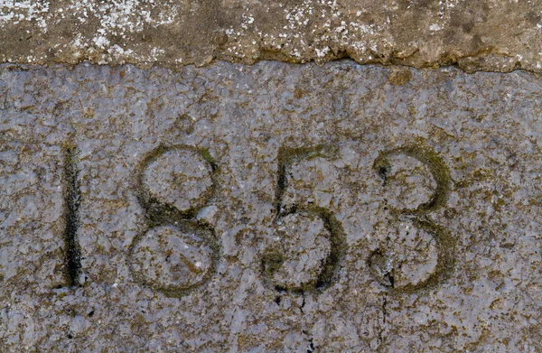Eighteen Fifty Three 1853 old year stone — Stock Photo, Image