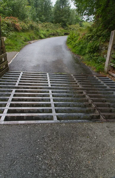 Cattle Grid on minor road. — Stock Photo, Image