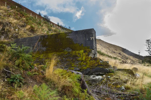 Nant-y-gro Damm, während des Krieges gesprengt für Tests von Dambusters bo — Stockfoto