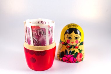 Elinde Rusya - 50 Euro banknot Rusya Avrupa para