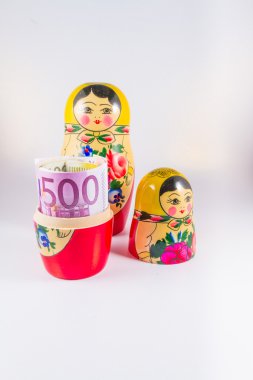 Elinde Rusya - 50 Euro banknot Rusya Avrupa para