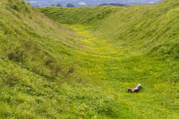 Fossé Badbury Anneaux Iron Age colline fort — Photo