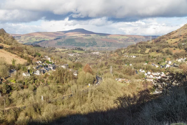 Jižní Wales Prohlédni směrem k vrchu Homole cukru. Monmouthshire. — Stock fotografie