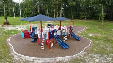 Slippery sign on a flooded swim platform. picture taken from underwater. 