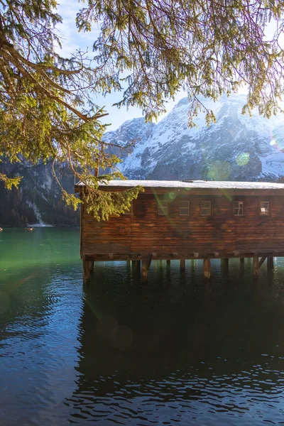 Pragser See im Trentino-Südtirol — Stockfoto