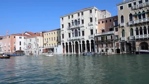 Navegando por el Canal Grande en Venecia — Vídeo de stock
