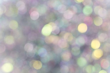 Bulanık gümüş festival ışıkları. Noel zamanı konsepti. Mükemmel Noel geçmişi.