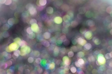 Gri, ışıl ışıl, gri, soyut arka plan ve noel ışıkları. Şenlik konsepti. Metnin için yer.