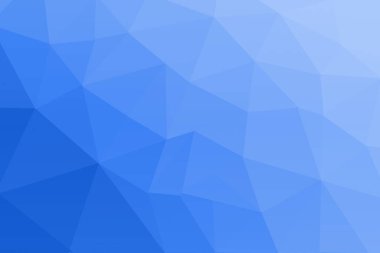 Mavi üçgen şekiller düzgün eğimli geometrik bir arkaplan oluşturur
