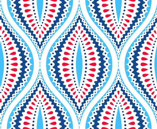 Blue and Red Decorative Pattern — Stock Vector