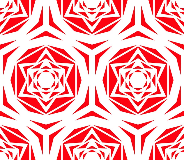 Modello geometrico di piastrelle di rosa rossa — Vettoriale Stock