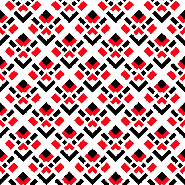 Abstract White Red Black Seamless Pattern — Stock Vector