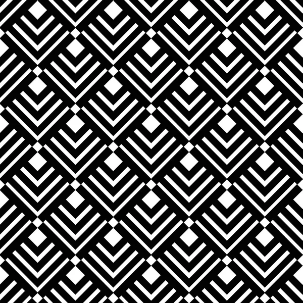 Geometrik beyaz siyah üçgenler desen — Stok Vektör