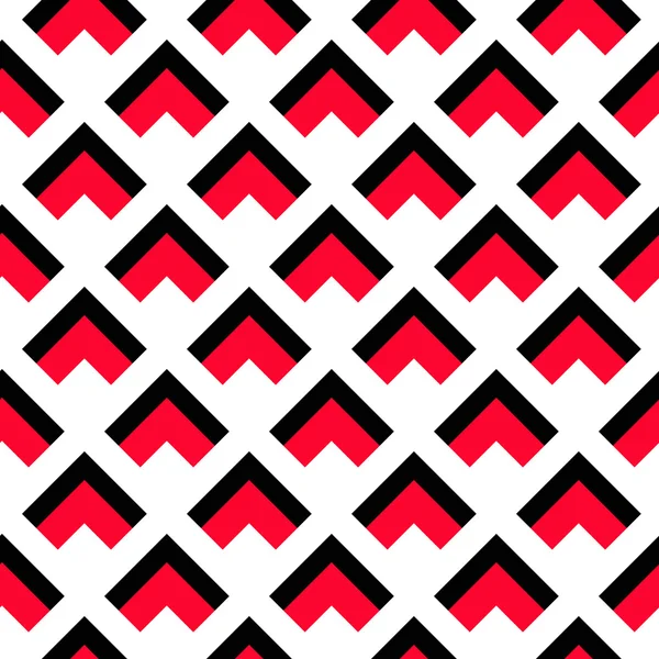 Geometrisches weißes schwarz rotes Muster — Stockvektor