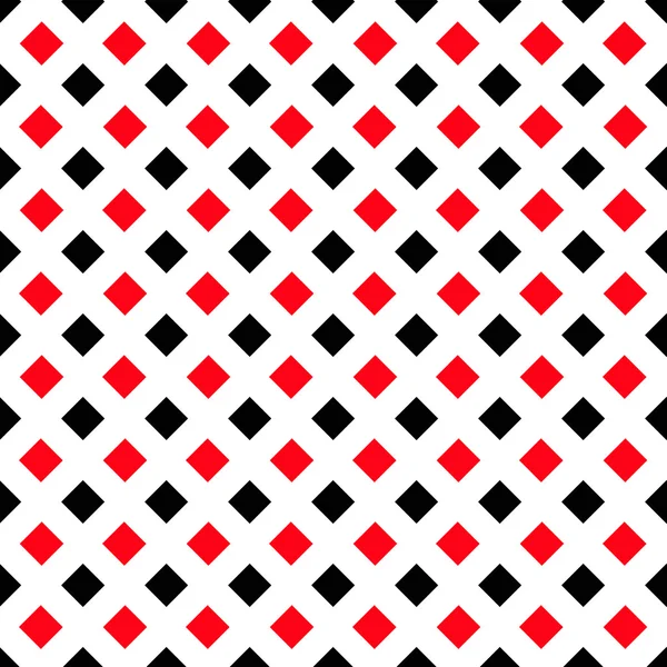Vzorek geometrické bílý černý červený čtverec — Stockový vektor