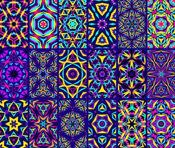 Σύνολο kaleidoscopic σχέδια — Διανυσματικό Αρχείο