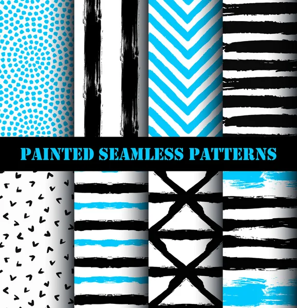 Abstract Painted Pattern Set — Stock Vector