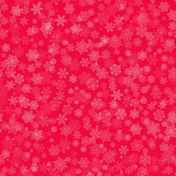 Vector copos de nieve fondo rojo — Vector de stock