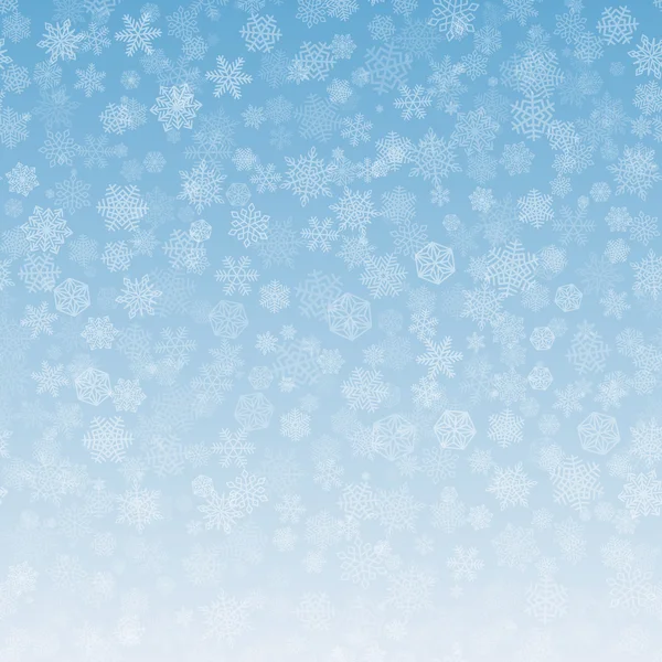 Copos de nieve Fondo Navidad Gradiente — Vector de stock