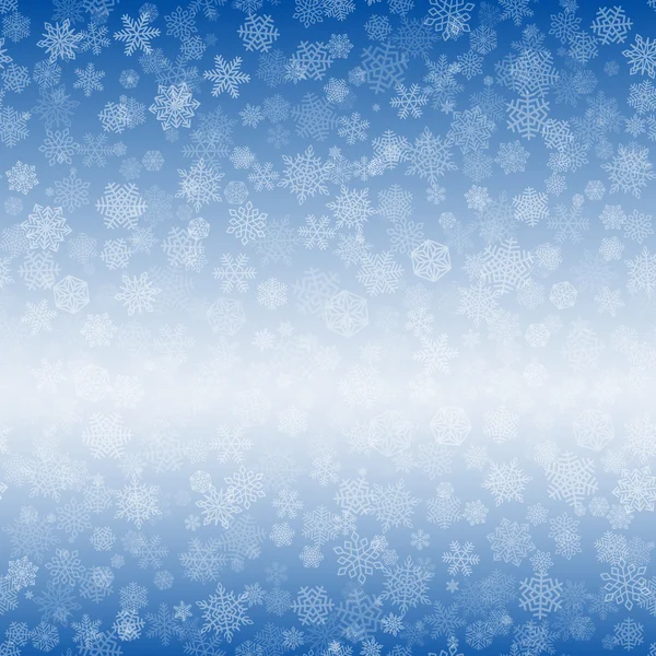 Fondo de copos de nieve vectorial para Navidad — Vector de stock