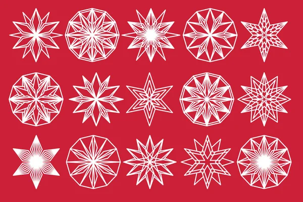 Snowflake vector set. Snow flake isolated icon collection — Stock Vector