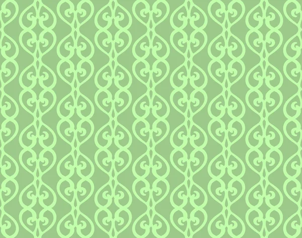 Verde Vintage forjado encaje patrón sin costuras — Vector de stock