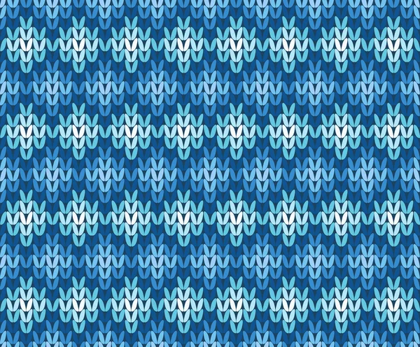 Μπλε και άσπρο ντεγκραντέ πλεκτά χωρίς ραφή πρότυπο από αφηρημένη και γεωμετρική ρόμβος χειμώνα στολίδι σε σκούρο φόντο — Διανυσματικό Αρχείο