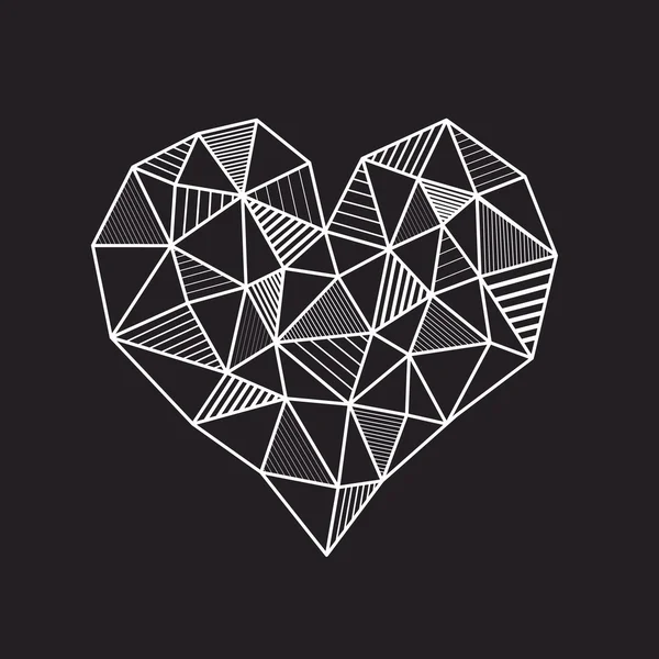 Αφηρημένη γεωμετρικά πολυ χαμηλή γραμμή καρδιά — Διανυσματικό Αρχείο
